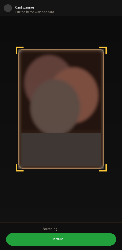 Scanning card preview